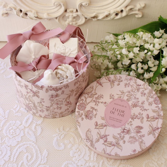 アロマストーン ギフトセット アロマセット ティーフラワー 石膏