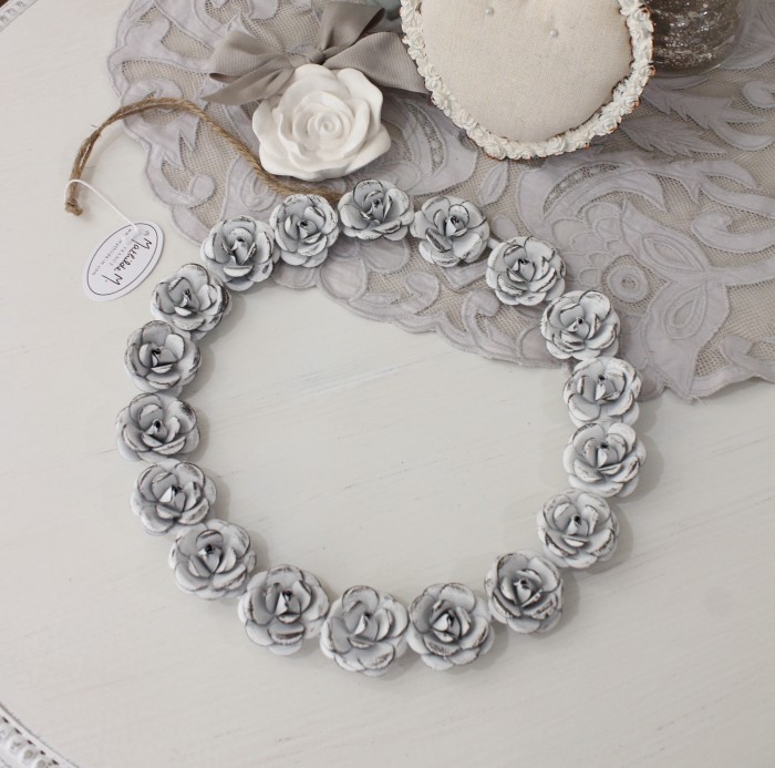 ローズリース 薔薇 アイアン 壁飾り 壁掛け マチルドエム フランス