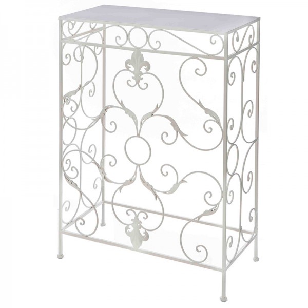 ロココ♡ホワイト シャビー♦️アイアン　4段シェルフ♦️折り畳み可♦️送料込 楽天市場】アイアン 4段シェルフ アイアンラック パウダー