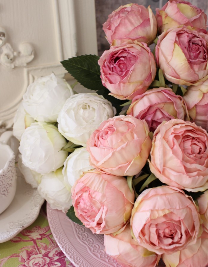 ローズブーケ バラ 薔薇 ブーケ フラワーブーケ 造花 ピンク ホワイト