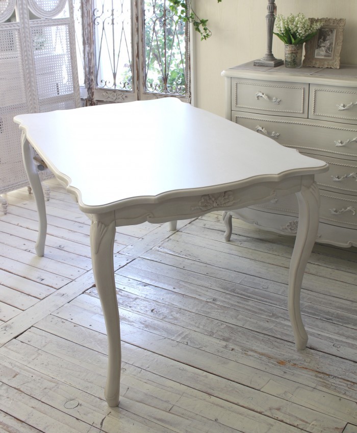 ダイニングテーブル 4人掛け アンティーク調 フレンチカントリー 4人