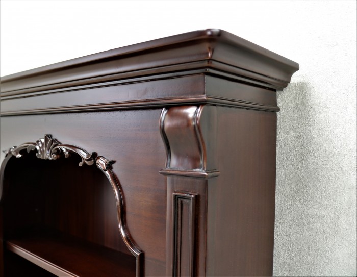 マントルピース ブラウン コンソール 棚 白家具 収納 高級家具