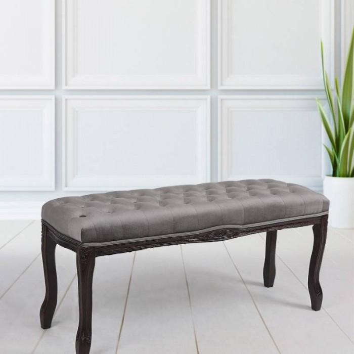 ベンチスツール スツール アンティーク調 クラシック 横長 木製 ベロア