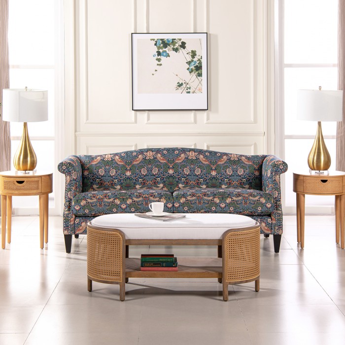 3人掛けソファ 三人掛け ソファ いちご泥棒柄 ウィリアムモリス風