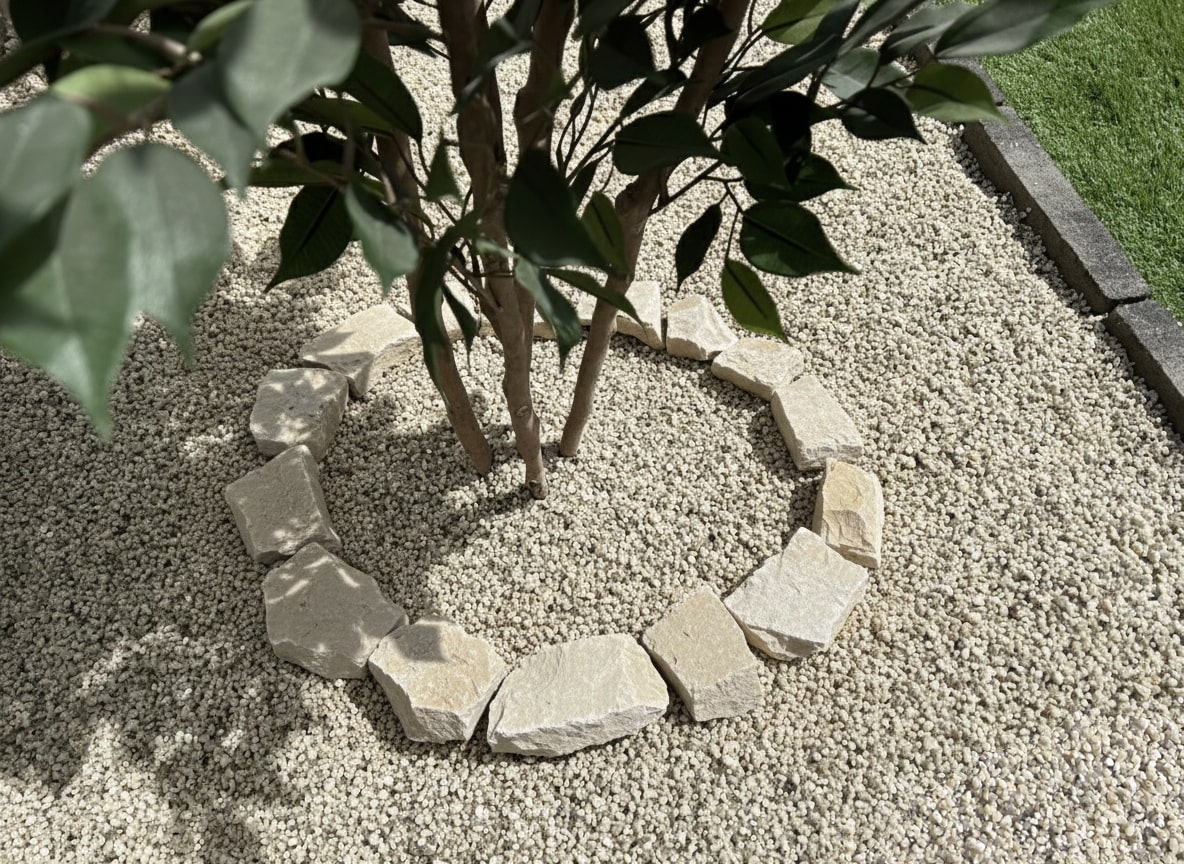 砂利 玉石 洋風 庭 砂利 砕石