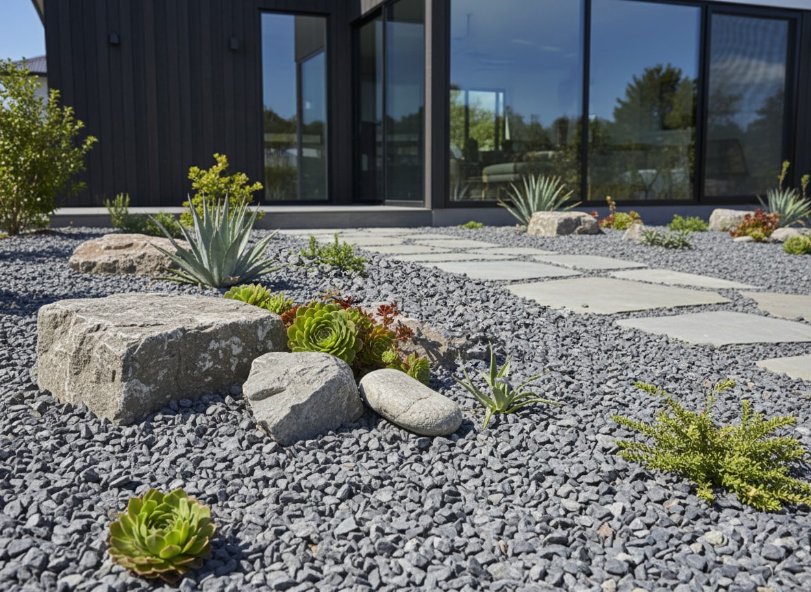 砂利 黒 ブラック 玉石 和風 洋風 庭 砂利 砕石