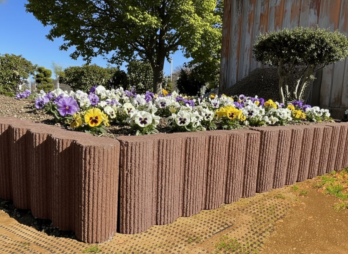 花壇 ブロック 置くだけ diy 庭 土留め 花壇ブロック ラインブラウン 5 花壇 ブロック 置くだけ diy 庭 土留め 花壇ブロック ラインブラウン 5