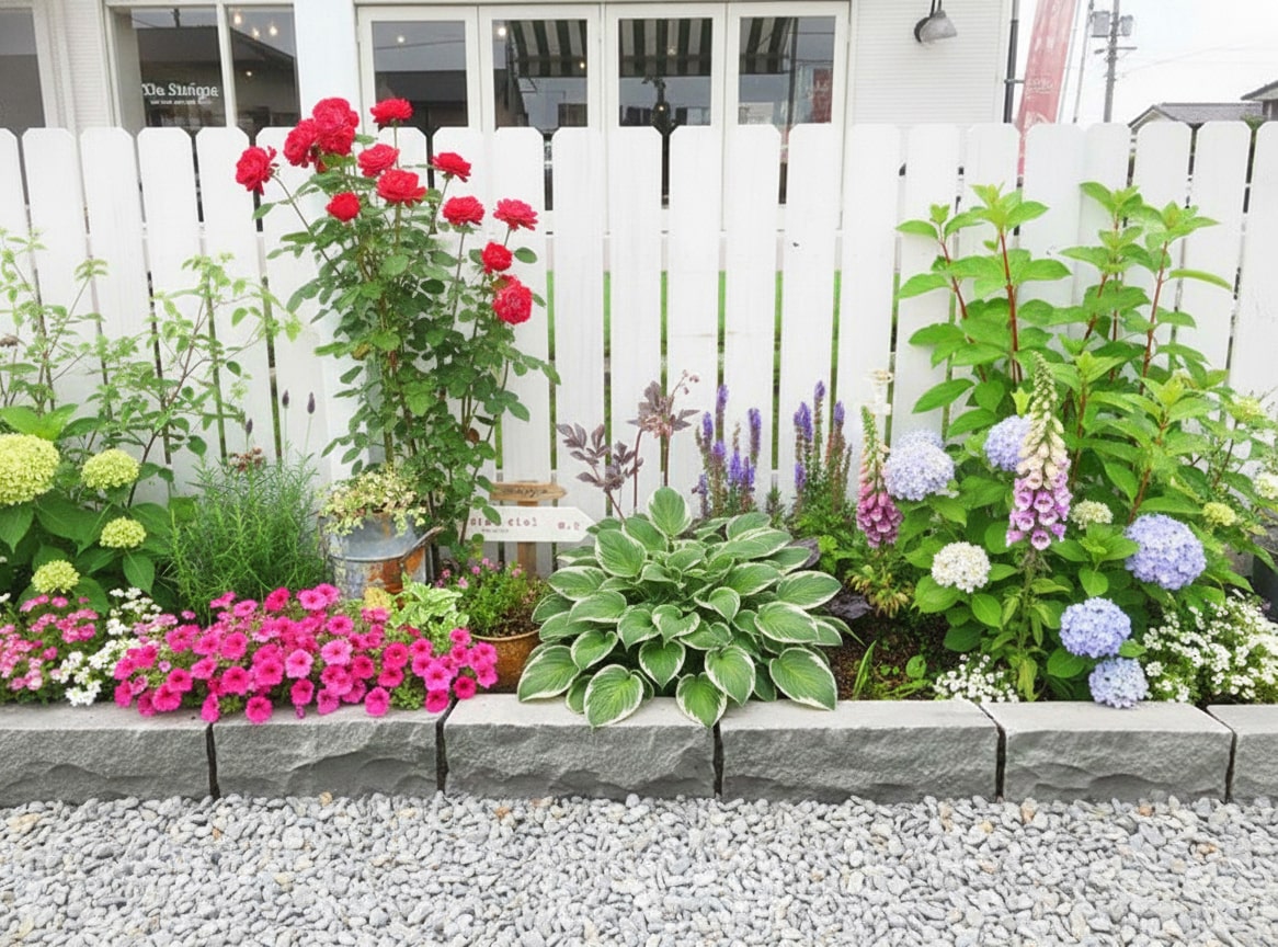 グレー 花壇 石 仕切り 土留め 砂利止め 花壇ブロック 庭 庭石 自然石