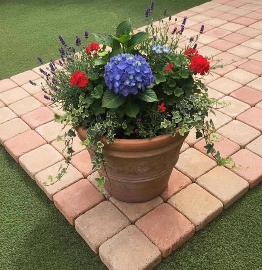 レンガ貼り 防草シート ぬかるみ対策