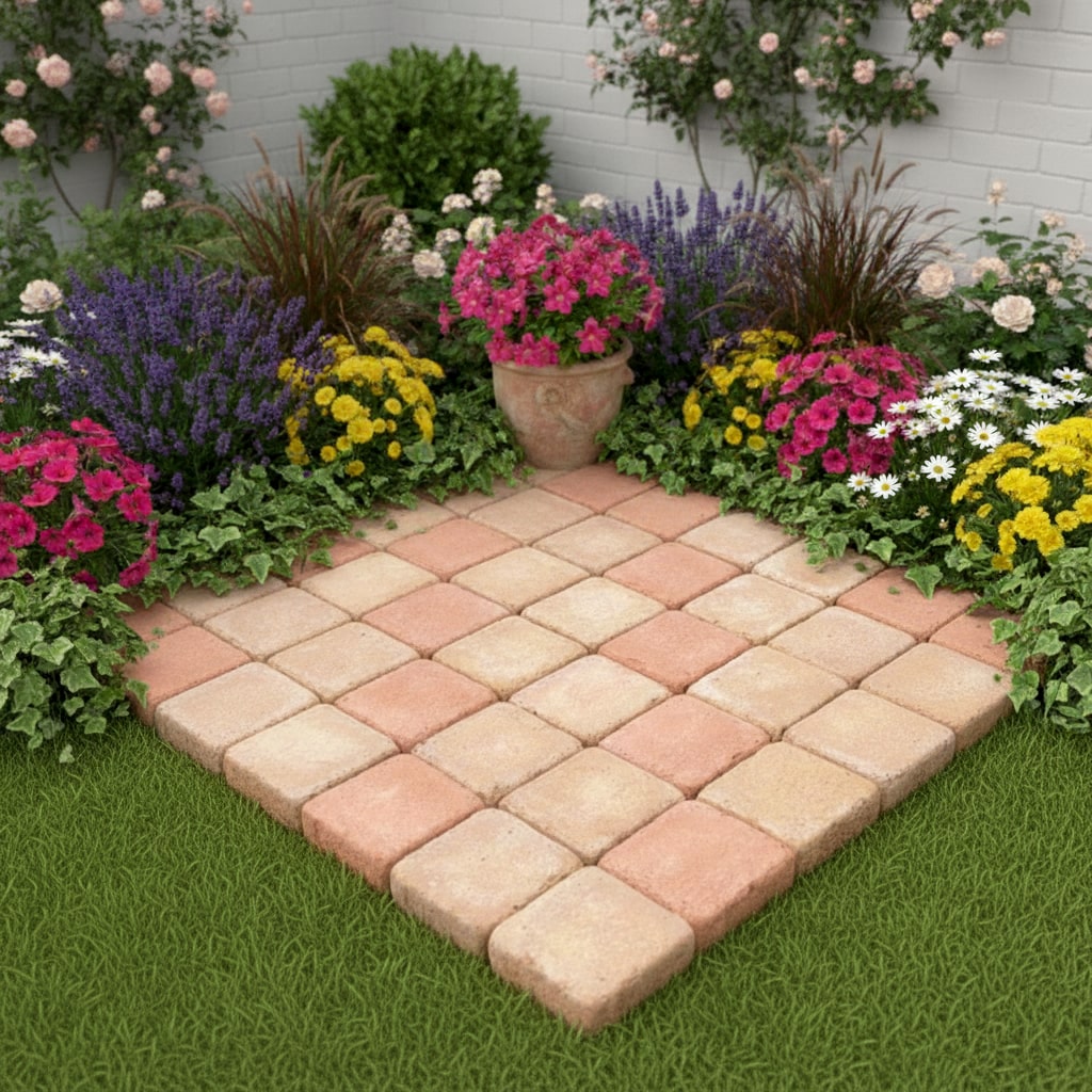 レンガ貼り 防草シート ぬかるみ対策