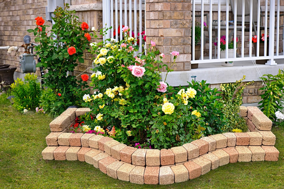 花壇 レンガ ブロック 置くだけ 並べるだけ レンガブロック ガーデニング おしゃれ かわいい 園芸 花壇用レンガ デラックス  約1780×910×高さ240mm