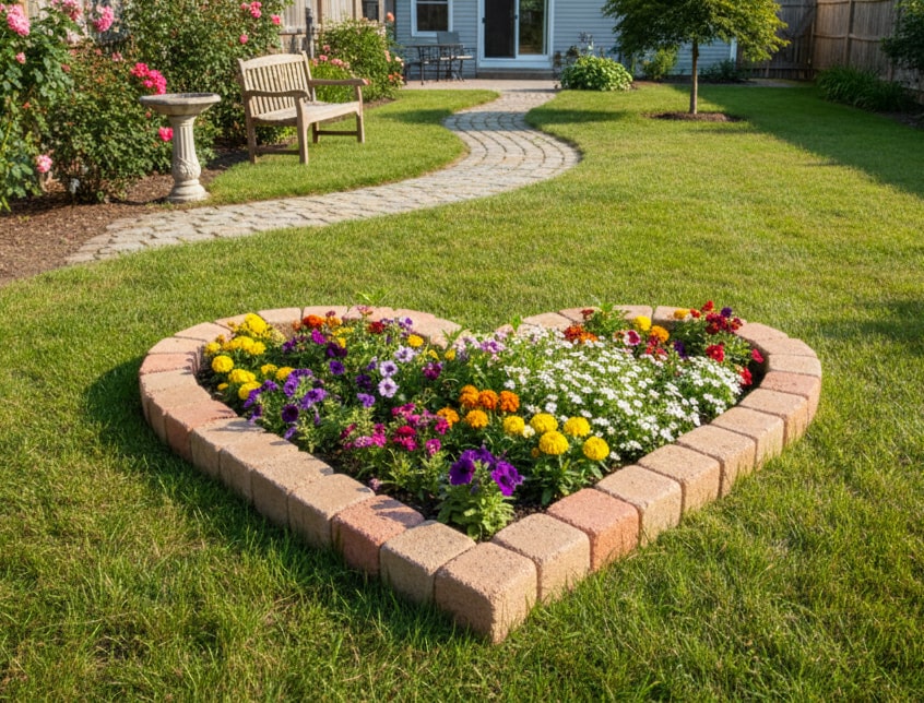 レンガ 花壇 庭 ブロック 置くだけ 花壇ブロック 園芸 ガーデニング