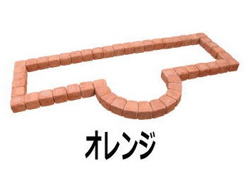 スペシャルオファ 花壇用レンガ 花壇 レンガ 置くだけ 並べるだけ Diy おしゃれ 花壇ブロック 花壇レンガ レンガ花壇 半円アール付 大 10 580mm Moe Gov Np