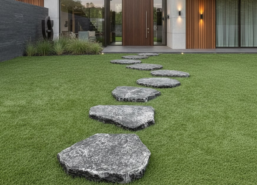 庭 敷石 置くだけ 敷くだけ 飛び石 黒 ステップストーン diy 自然石風