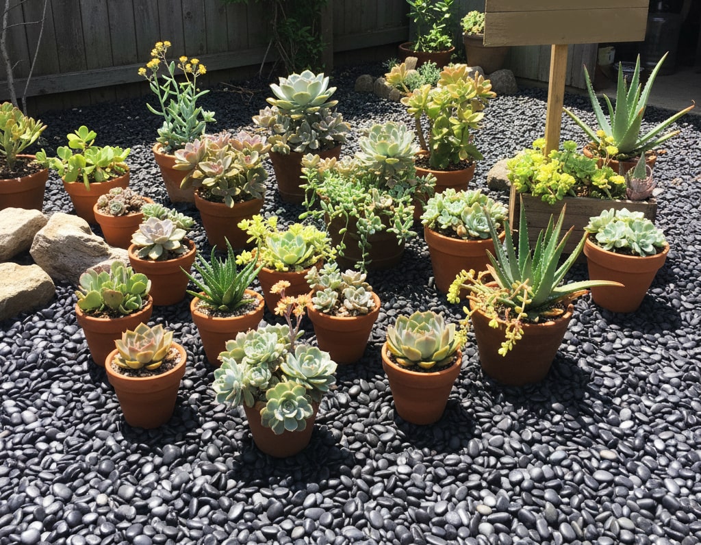 砂利 玉石 洋風 庭 玉砂利