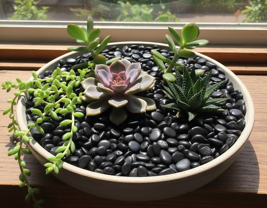 砂利 玉石 洋風 庭 玉砂利