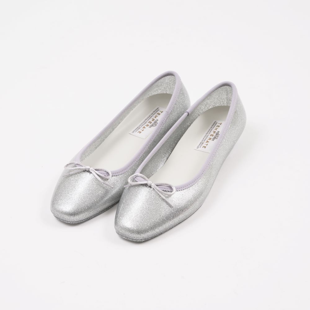 テンパレート限定パールバレーシューズ TEMPERATE（テンパレイト） レイン シューズ 雨の日 パンプス スクエア