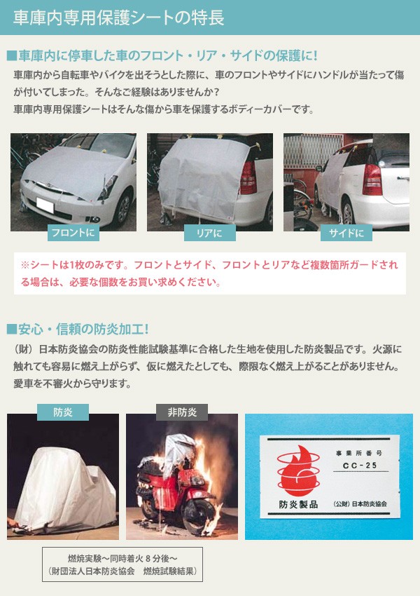 日本製 アラデン 自動車用ボディーカバー 車庫内専用保護シート 3枚