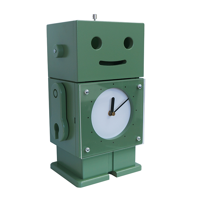 日本製 置き時計 ボックスティッシュケース 小物入れ TIME Robit ロビット ロボット型木製家具 セイコークロック 収納 スタンド｜stylemarket｜04