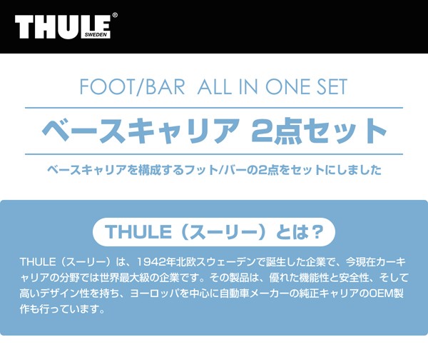 THULE スーリー ハリアー（ルーフレール付き H15/2〜 30系） ルーフ