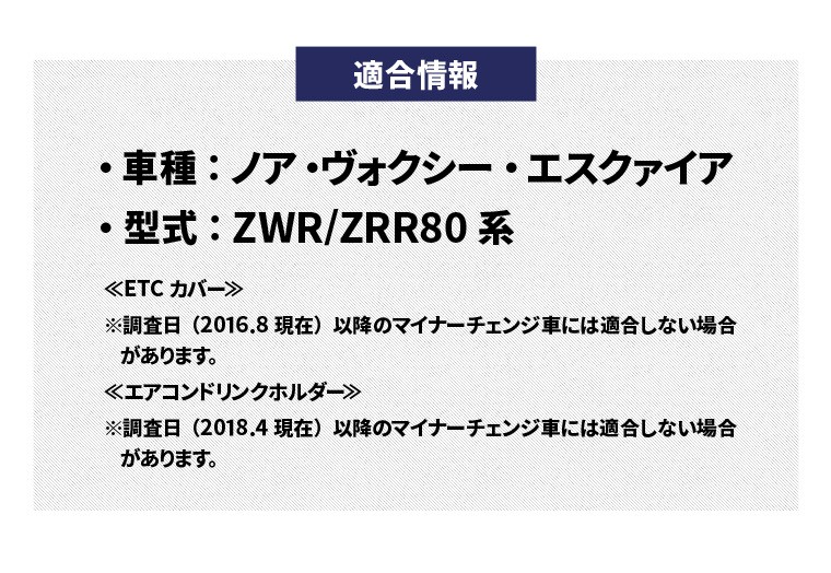 YAC ヤック ノア・ヴォクシー・エスクァイア専用 ETCカバー+エアコン
