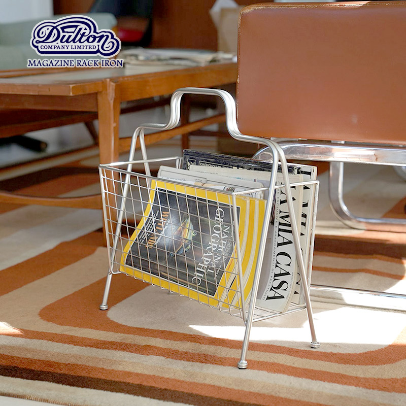 DULTON マガジンラック アイアン ダルトン 雑誌入れ シルバー スリッパ