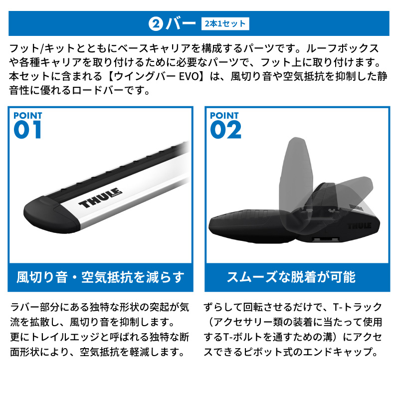 THULE スーリー ハスラー MR31(ダイレクトレール) ルーフラックセット