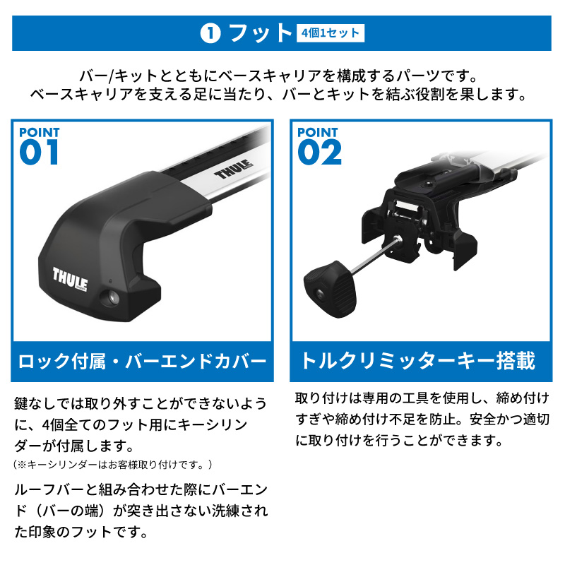 THULE スーリー RAV4 50系（ダイレクトルーフレール付 H31/4〜）用