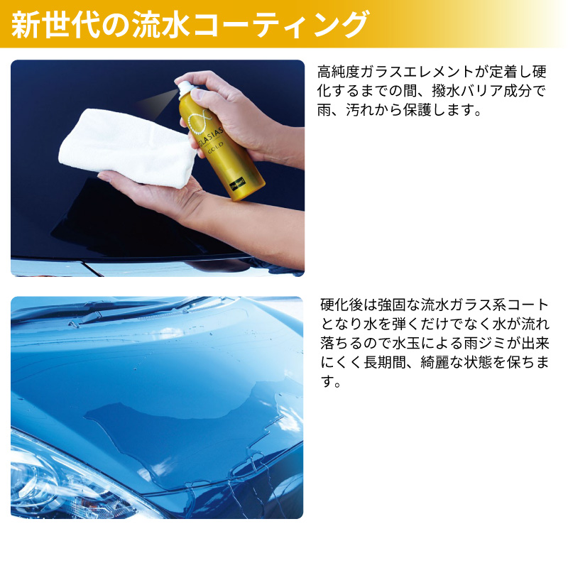 車用 ガラスコーティング剤 グラシアス ゴールド クレコ セット 専用