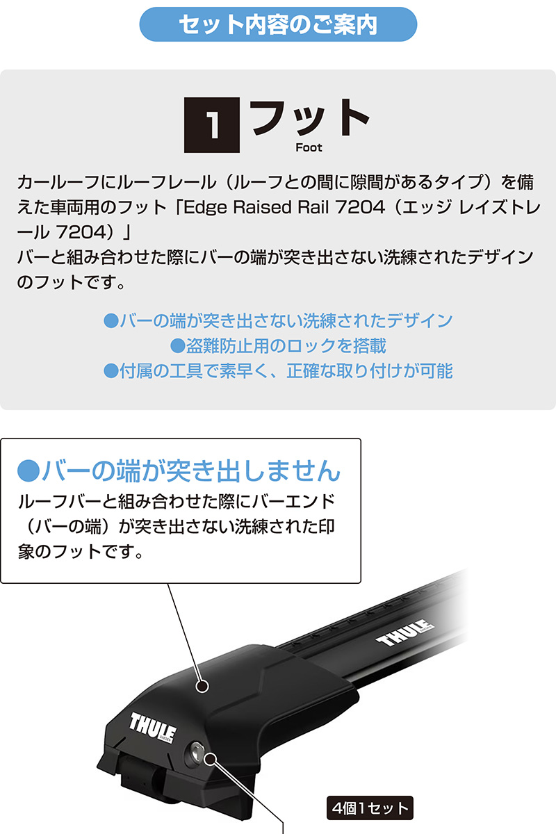 THULE スーリー XV GT系(ルーフレール付き) ベースキャリア&スキーキャリアセット フット7204+ウイングバーエッジ7213B×2本+エクステンダー7325B  : 2300000118001 : スタイルマーケットYahoo!ショップ - 通販 - Yahoo!ショッピング