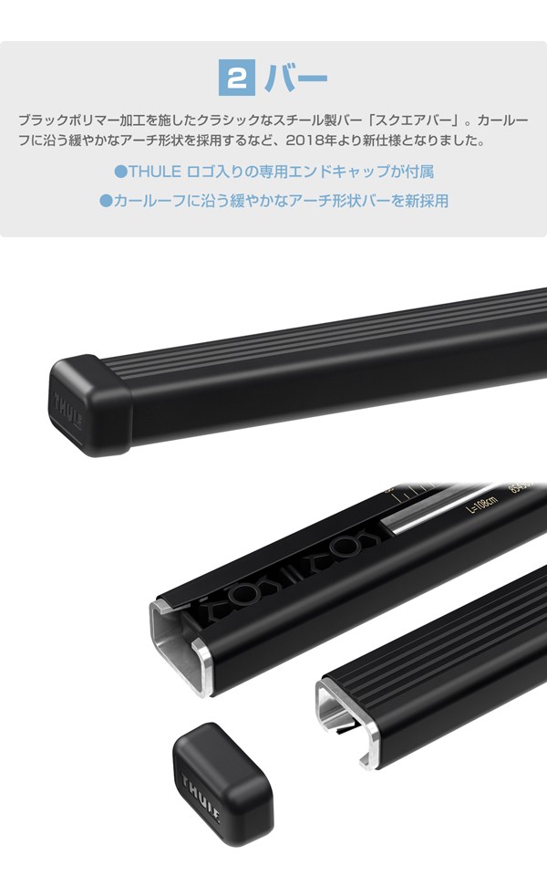 ハイゼットカーゴ THULE（スーリー） ハイゼットカーゴ専用ベースキャリアセット