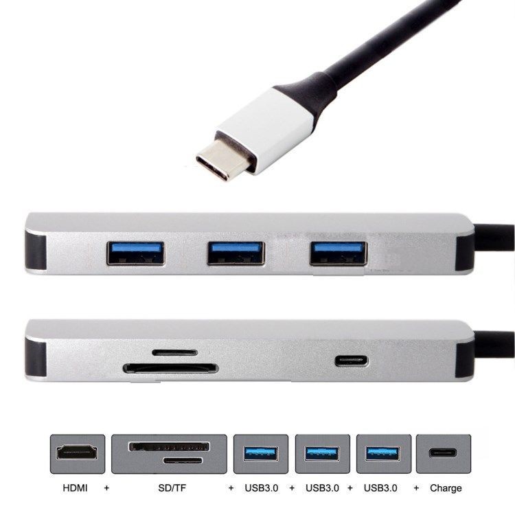 USBCハブ Macbookに USB 3.0ポート×3 HDMI接続 SDカードスロット USB C充電機能がついたコンパクトで持ち運びに便利なハブ。アップル  Apple USB Type C USB :lqd-usbchub08:スタイルミーYahoo!店 - 通販 - Yahoo!ショッピング