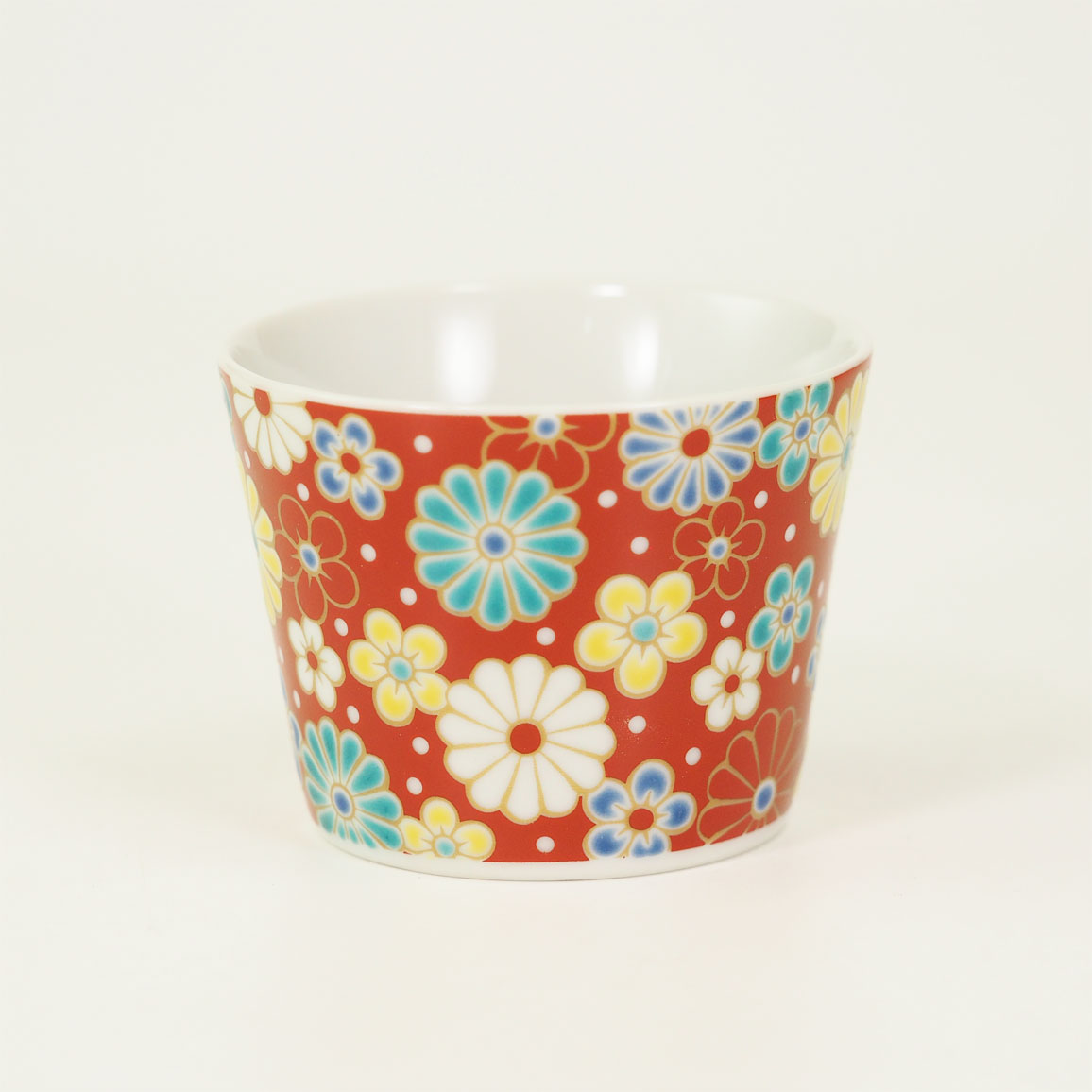 九谷焼 青郊窯 大人気 縁起カップ -吉祥- 径8.2×高6.5cm : 九谷焼