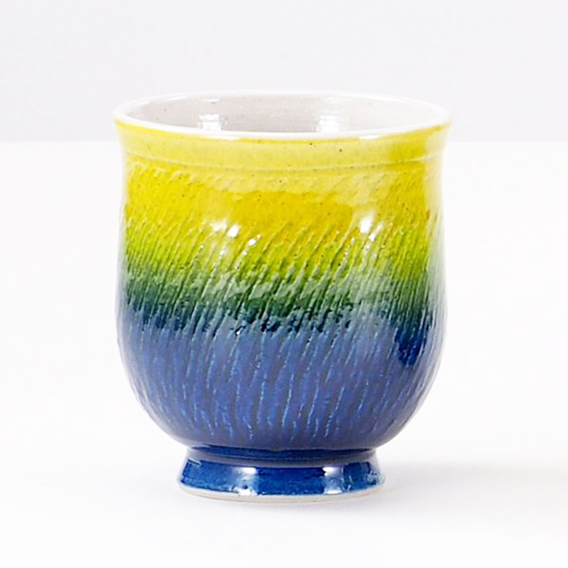 九谷焼 【九谷和窯×宗秀窯】 飛び鉋湯呑 釉彩 (プレゼント 贈り物