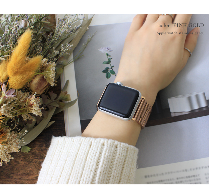 アップルウォッチ バンド 男女兼用 ベルトステンレス 銀 Apple watch - 7