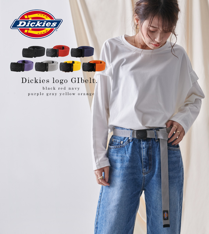 Dickies ディッキーズ ベルト GIベルト ガチャベルト ナイロン ロゴ