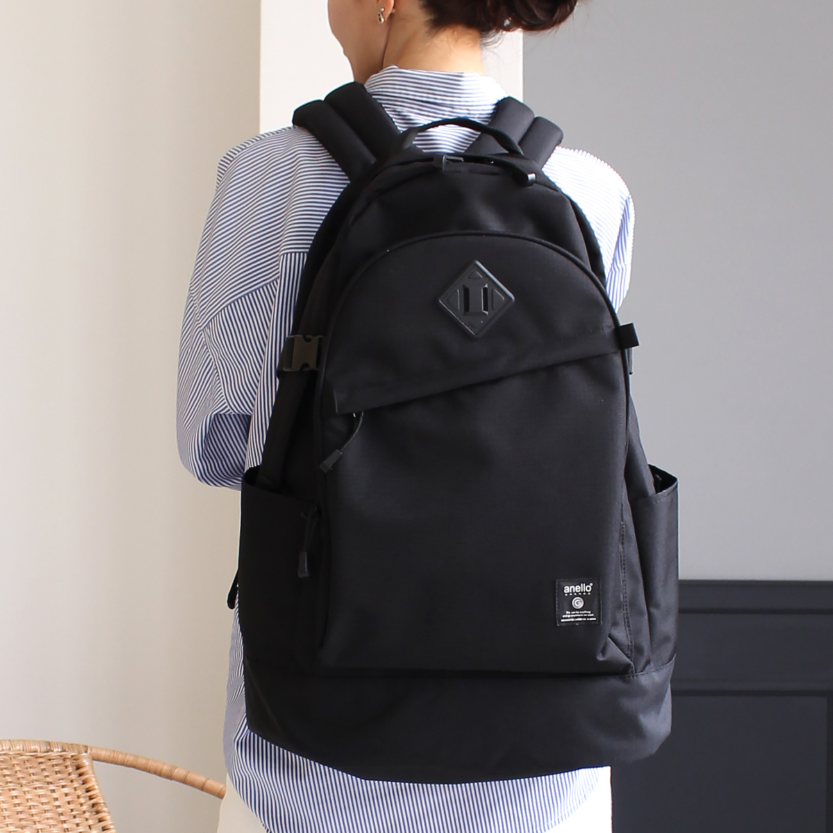 anello アネロ リュック 大容量 A4 リュックサック 通勤 通学 アウトドア 部活 10ポケット 40L レディース メンズ 男女 撥水 はっ水 おしゃれ シンプルの画像