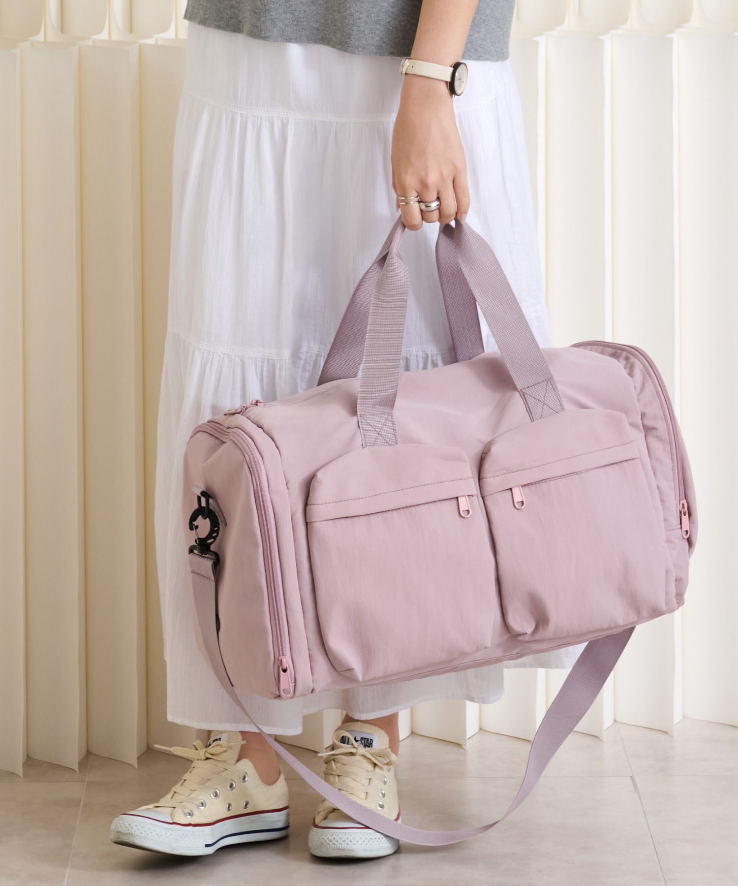 ボストンバック レディース 大容量 撥水加工 ナイロン 3WAY 30L