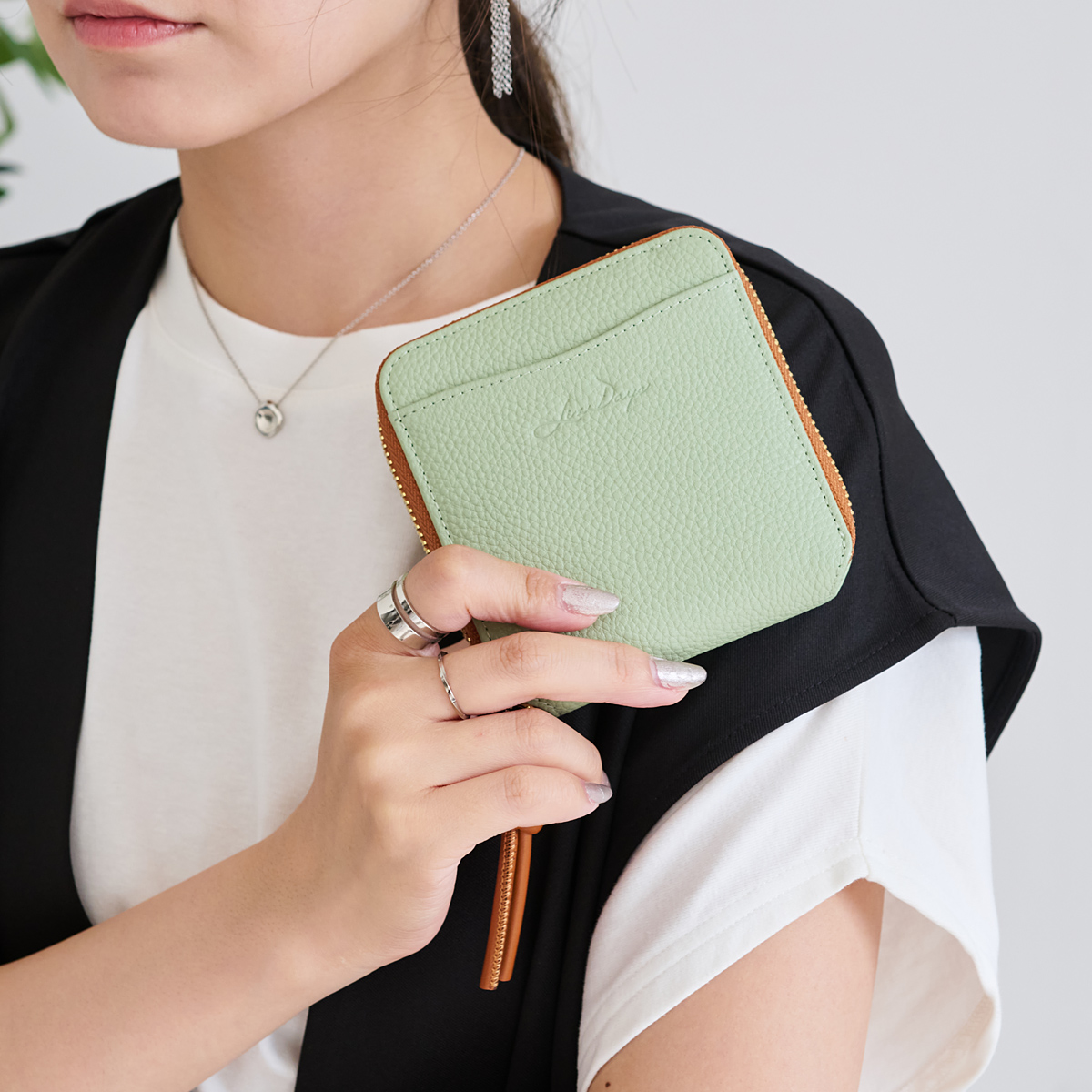 財布 二つ折り財布 レディース リズデイズ 本革 牛革 スキミング防止 RFID 磁気防止 ミニウォレット ミニ財布 LIZDAYS スタイルオンバッグ | LIZDAYS | 04