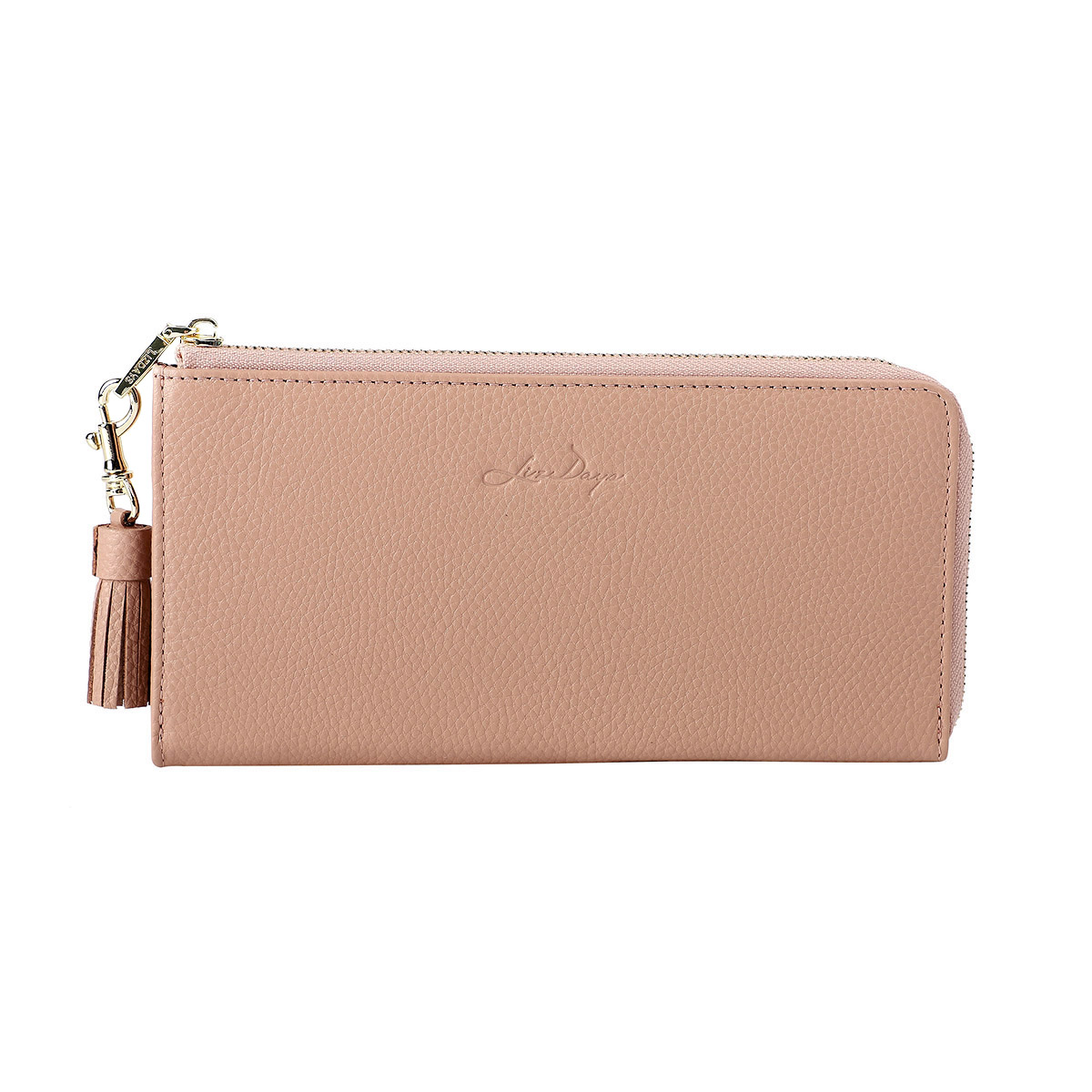 【SALE】本革　長財布　薄型　軽量(グレージュ) LIZDAYS 財布 レディース 長財布 薄い 薄い財布 L字ファスナー