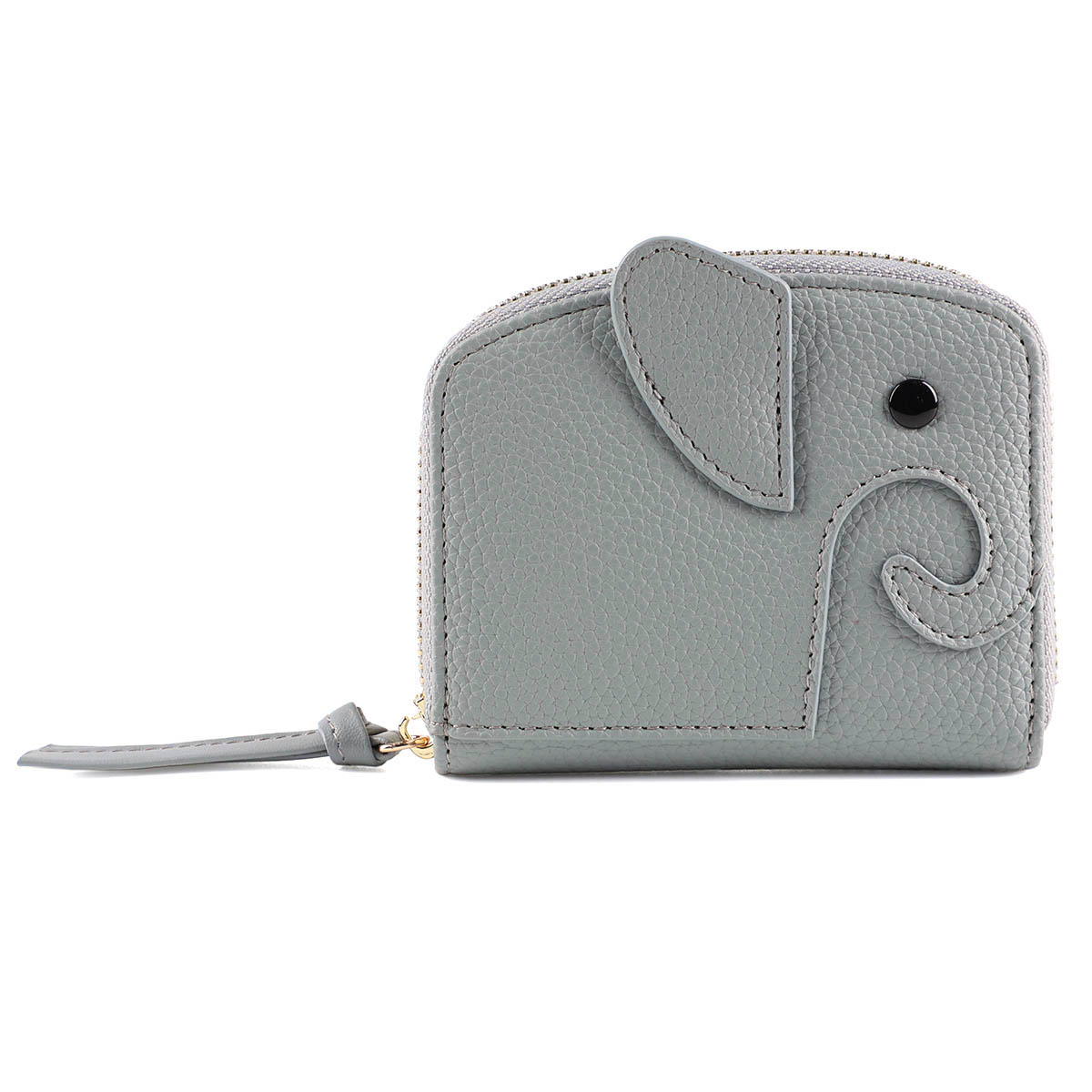 ミニ財布 レディース  ゾウ型 コンパクト カードケース 二つ折り 財布 かわいい ブランド 象 じ...