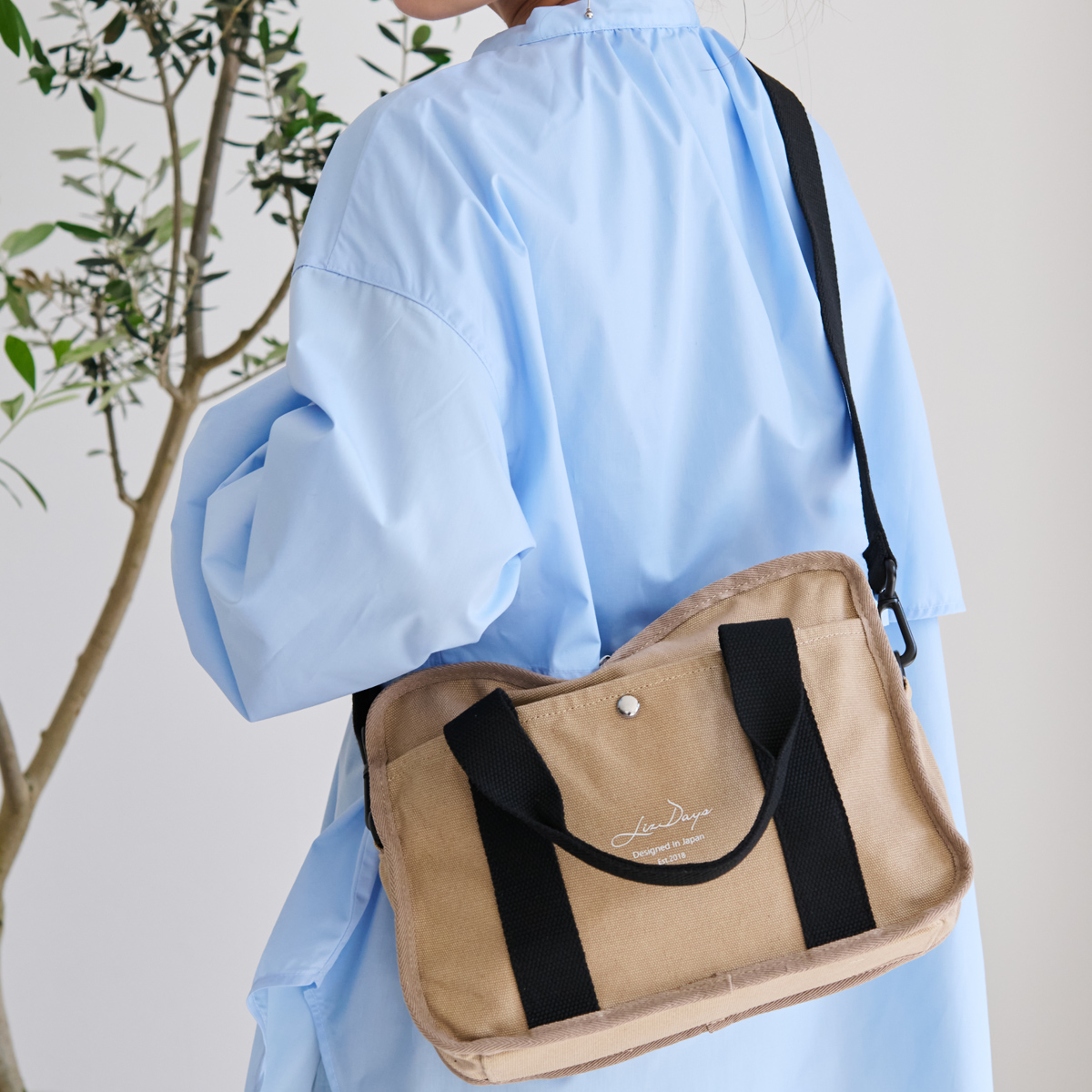 LIZDAYS トートバッグ レディース ファスナー付き 2way