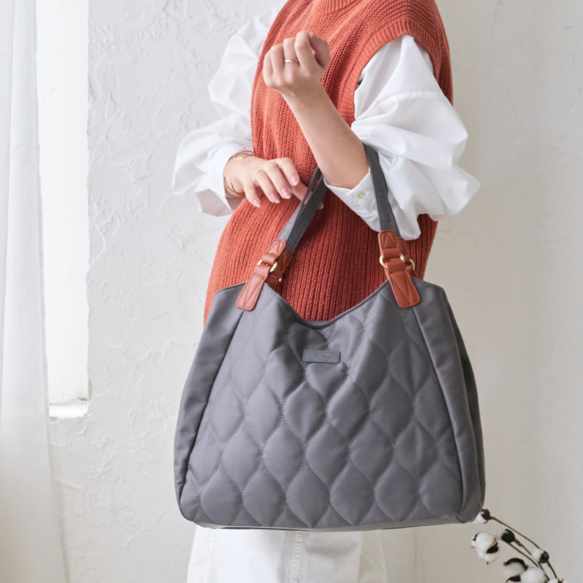 LIZDAYS トートバッグ レディース キルティング ナイロン 軽量