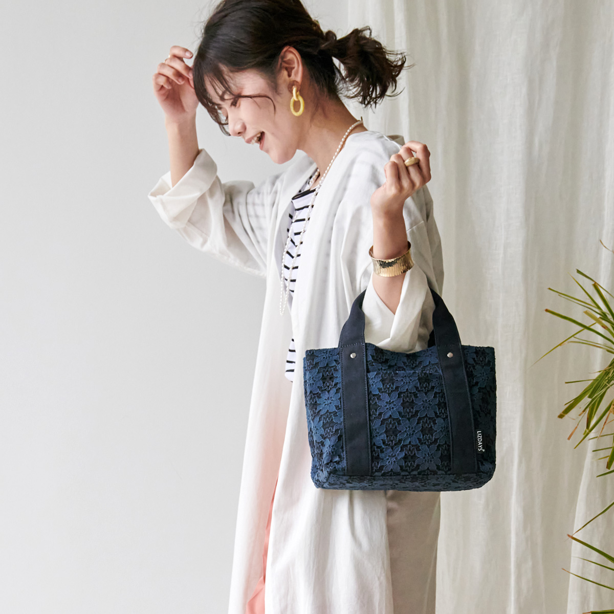LIZDAYS トートバッグ 小さめ レディース ミニトートバッグ