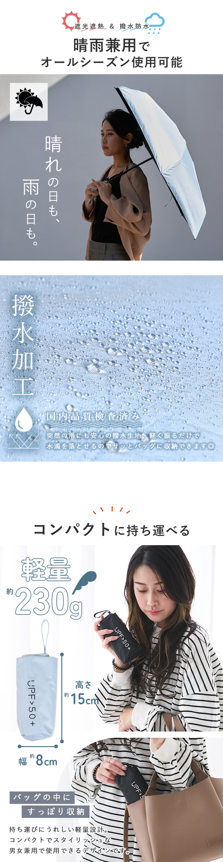 LIZDAYS リズデイズ 日傘 折りたたみ傘 レディース メンズ 軽量