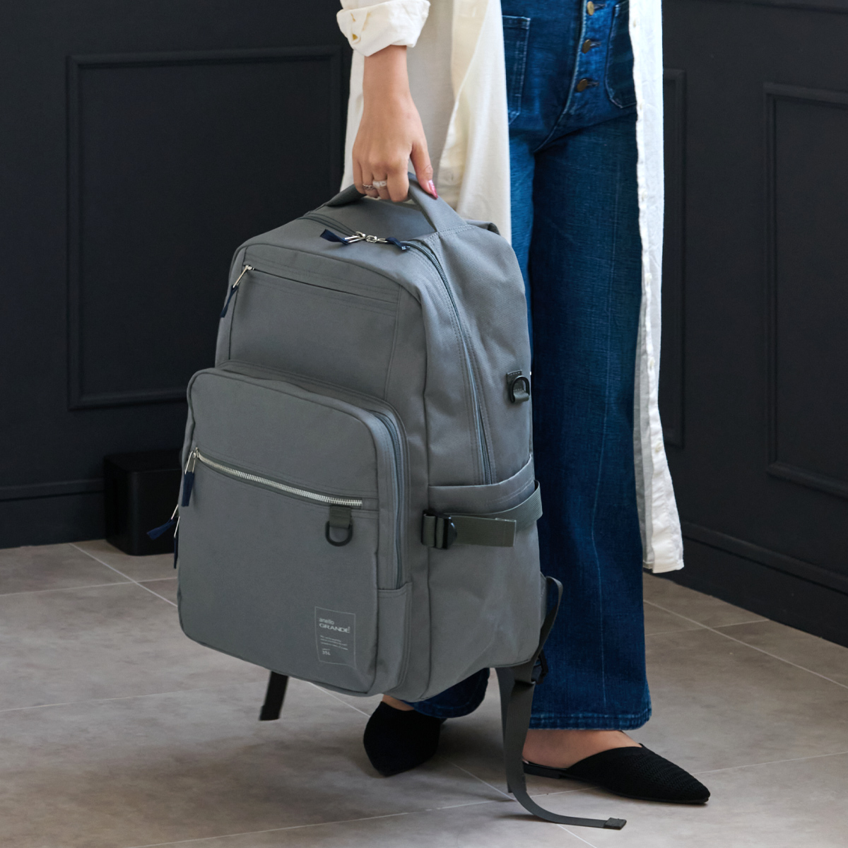 anello アネロ リュック レディース 大人 大容量 通勤 通学 リュックサック バックパック メンズ A4 大きめ キャリーオン PC収納 | anello GRANDE | 04