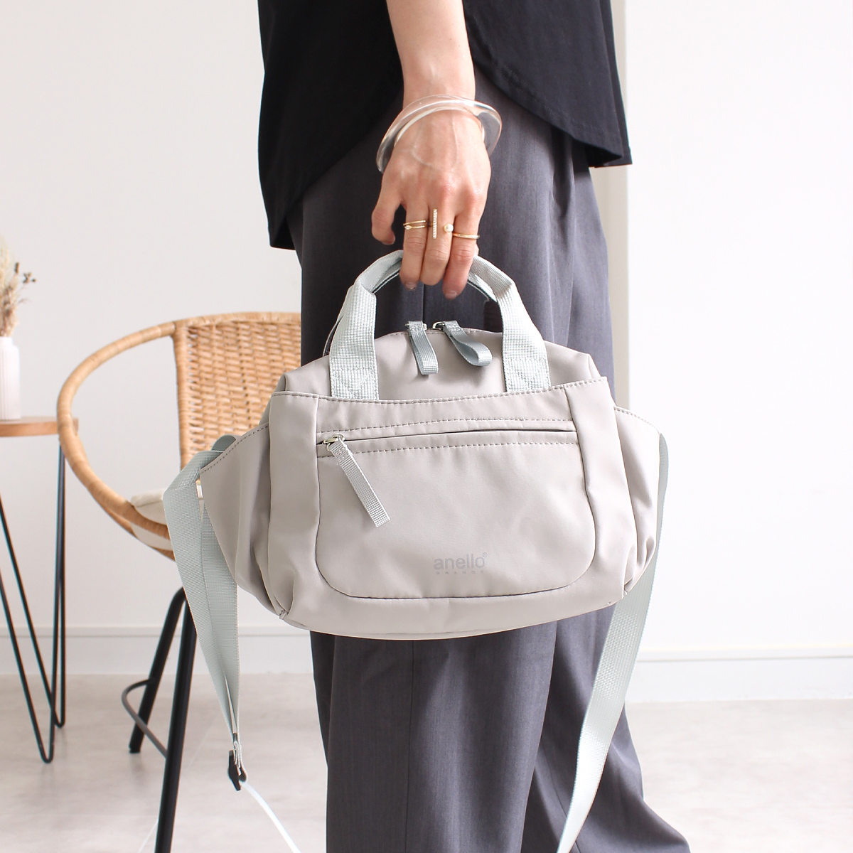 anello GRANDE ショルダーバッグ レディース 2way ミニボストンバッグ