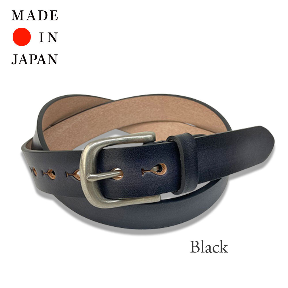 タチヤ tachiya L037KW 30mm 栃木レザー手染めベルト 日本製 : STYLE