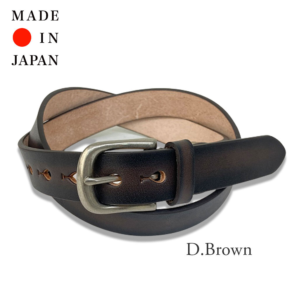 タチヤ tachiya L037KW 30mm 栃木レザー手染めベルト 日本製 : STYLE