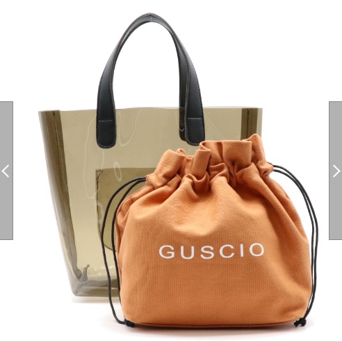 GUSCIO グッシオベーシック 12-1032 PVCクリアバッグ 巾着付き
